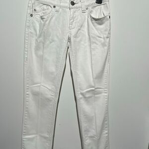 Roxy Women's White Low Rise Zip Fly Gold Coast Skinny Fit Jeans Size 1